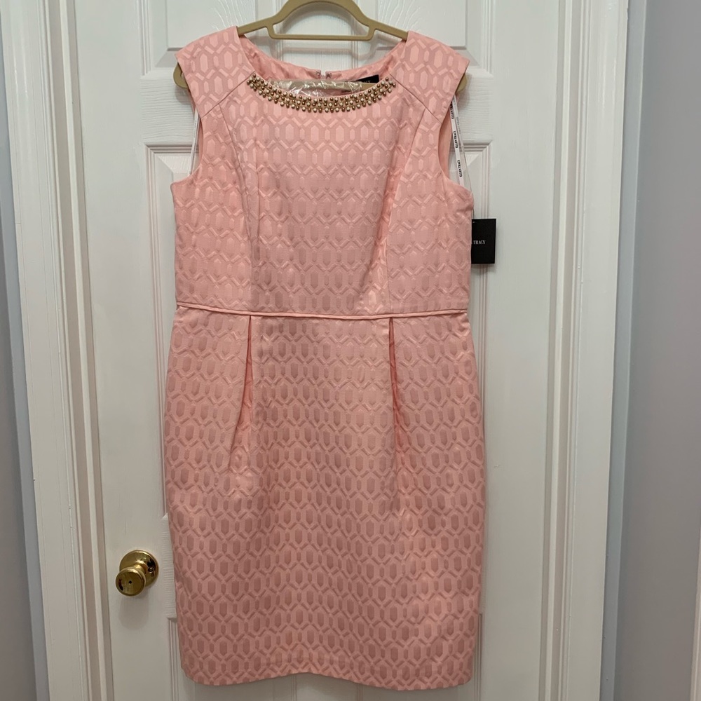 Ellen Tracy Sheath Dress - Blush - Tags/Never Worn